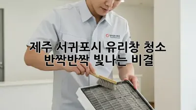 제주 서귀포시 유리창 청소: 반짝반짝 빛나는 비결!